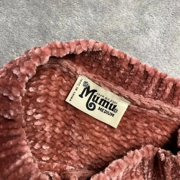 Show Me Your Mumu Oversized Women’s Size Medium Jesse Sweater Mauve Chenille - Picture 4 of 7